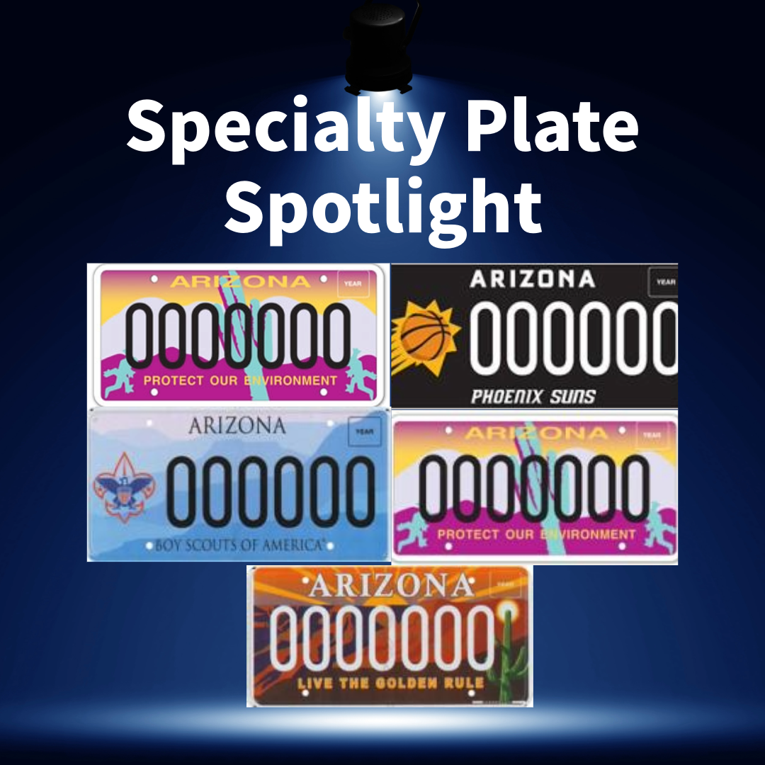 Specialty plates featured in October.