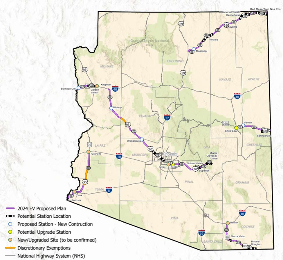 2024 EV Infrastructure Update Map AZ