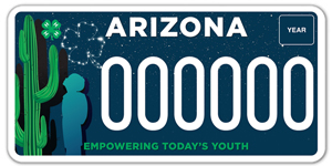 Arizona 4H License Plate