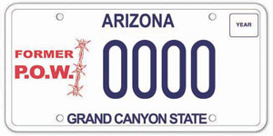 Former POW License Plate