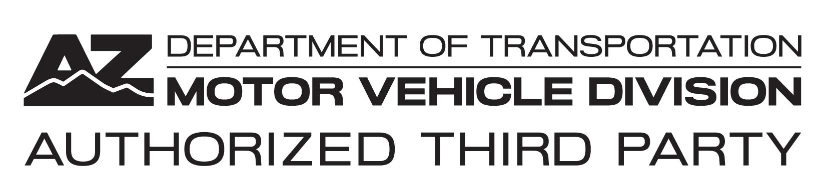 ADOT Motor Vehicle Division Authorized Provider Logo Black and White