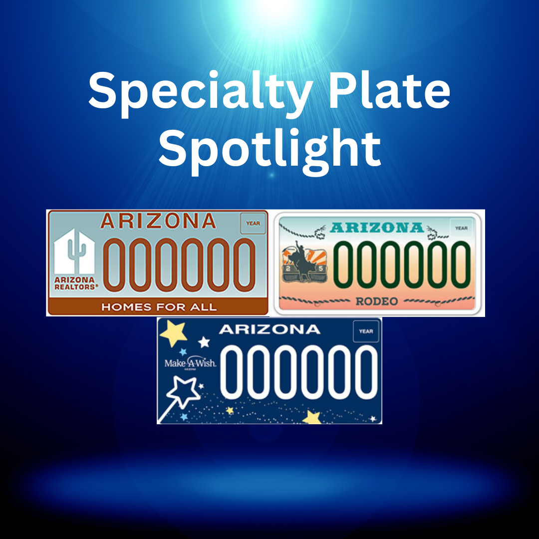 Specialty plates featured in May.
