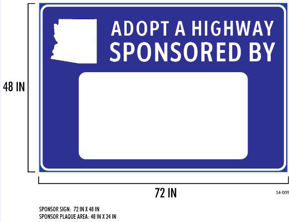 Adopt a Highway blank sponsor sign sample