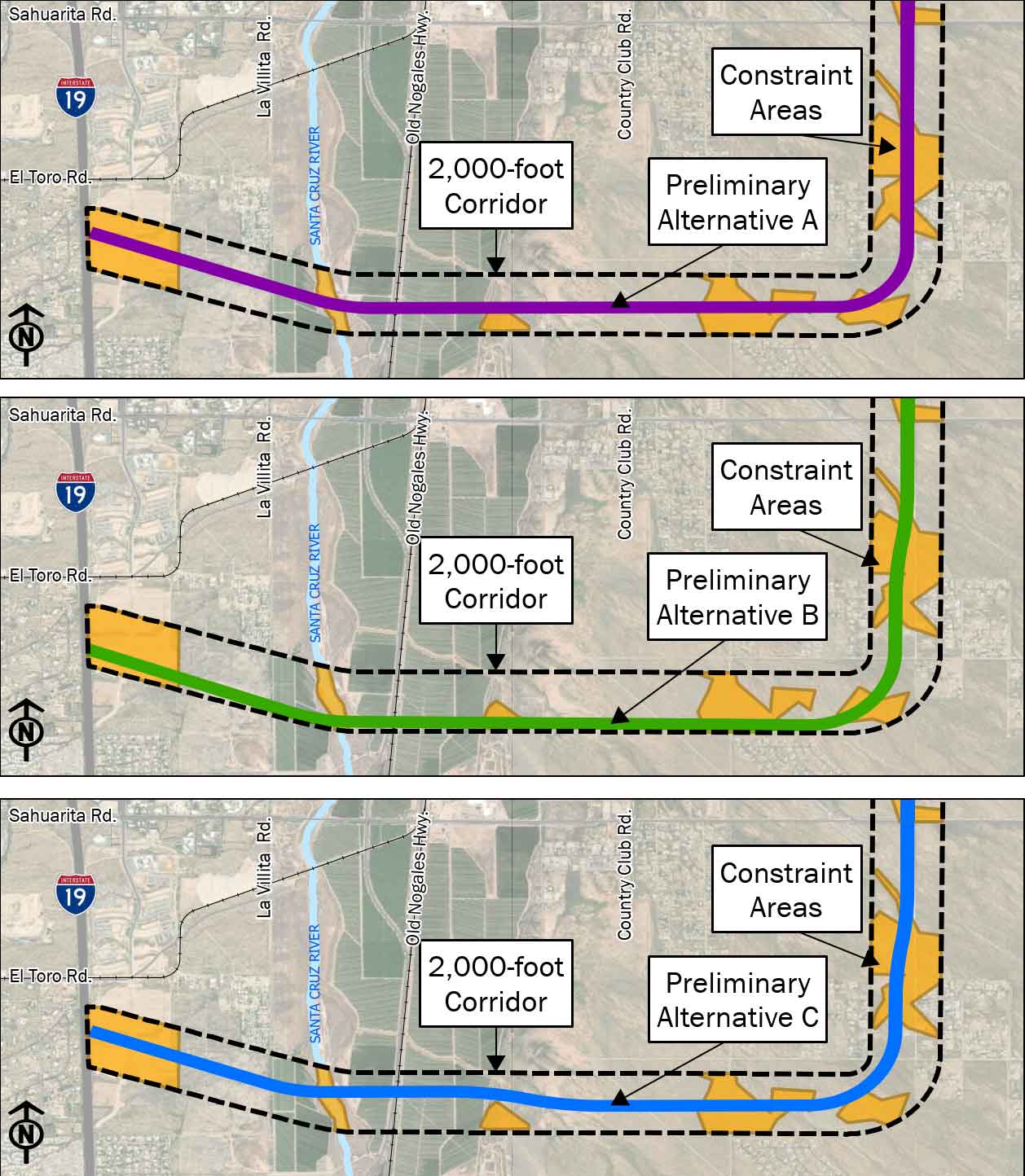 Segment 1 Preliminary Alternatives Map