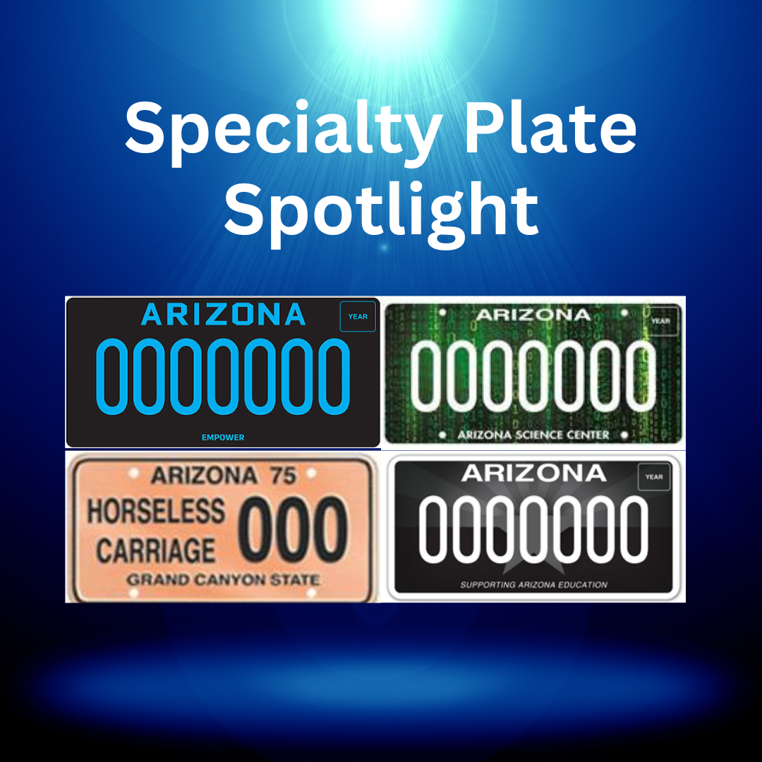 Specialty plates featured in June.