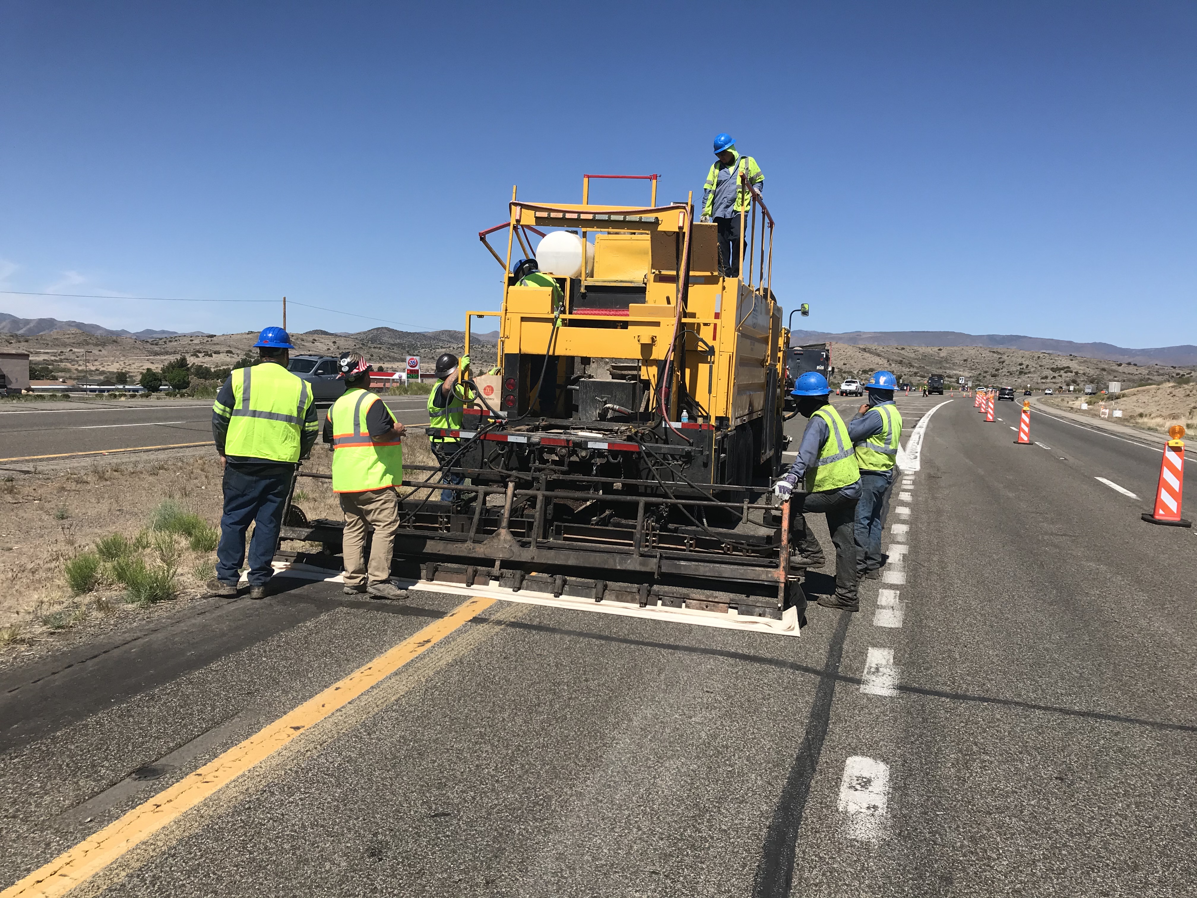 Road Crew working on the Pavement