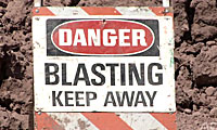 Danger Blasting Keep Away