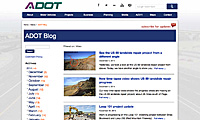 Screenshot of ADOT blog feed