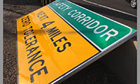 Safety Corridor Next 4 Miles zero tolerance road sign