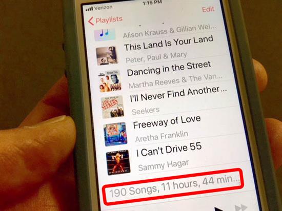 Playlist on phone