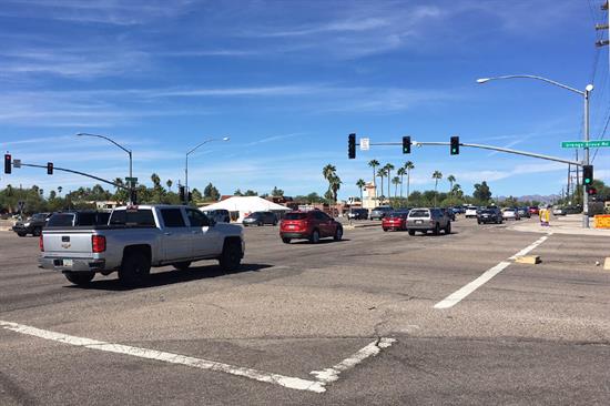 cars at Tucson traffic light