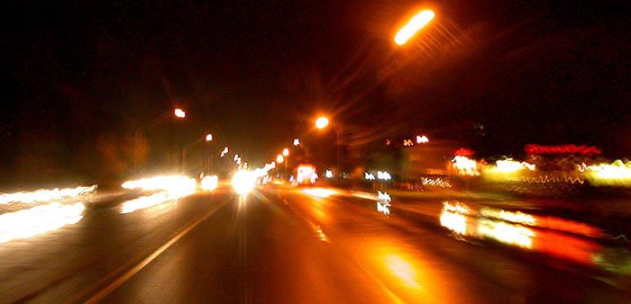 Highway at night