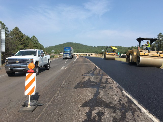 Paving I-40 in Northern Arizona