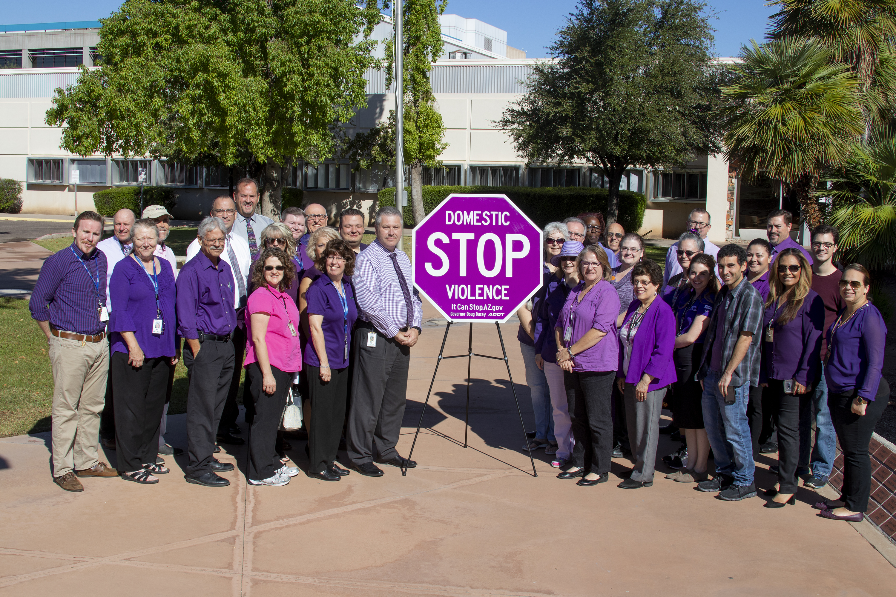 Employees supporting Domestic Violence Awareness