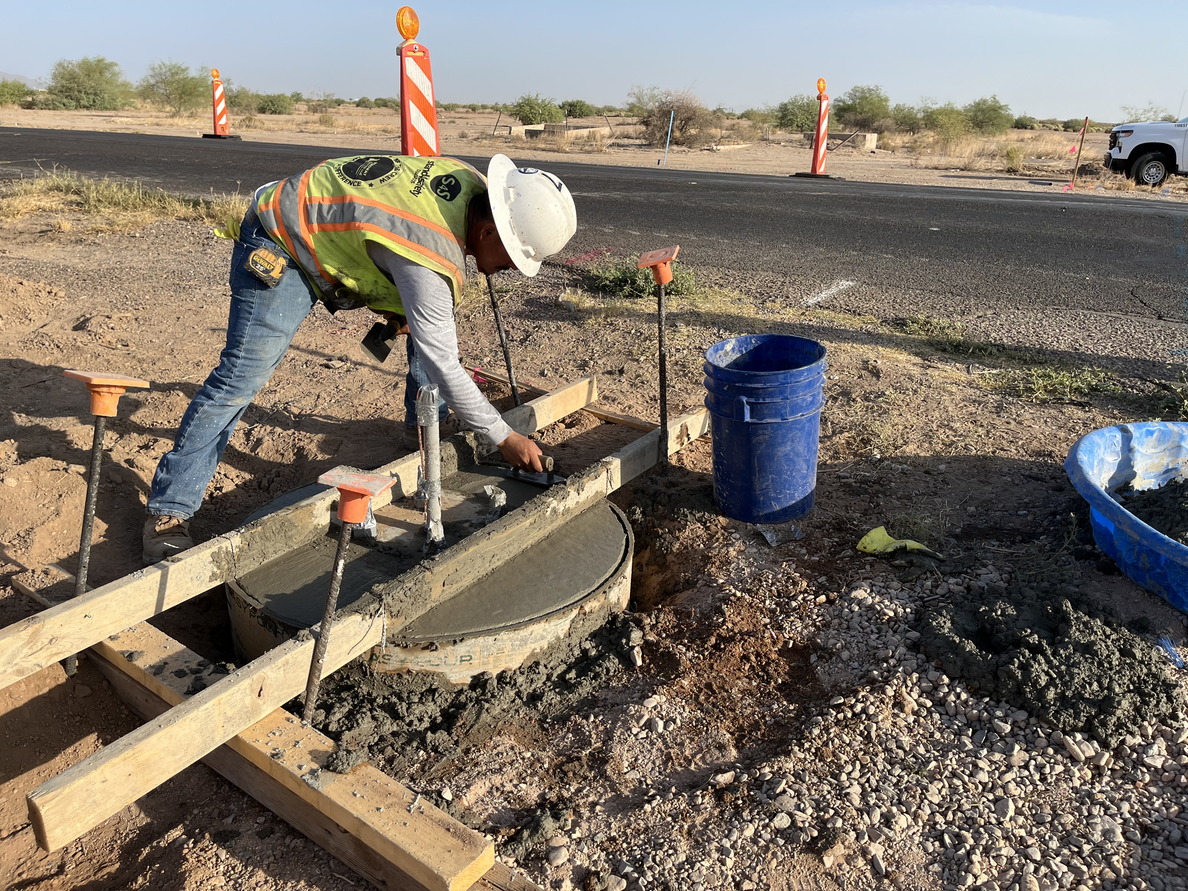 Cement work at Eloy