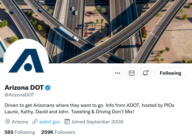 ADOT Twitter Screenshot