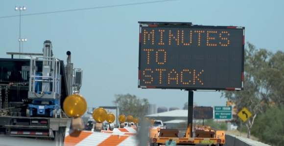 Minutes to Stack on Construction Sign