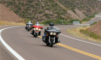 Motorcycles on the road