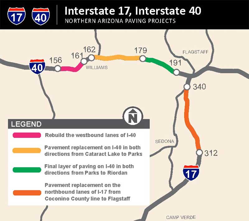 I-17 / I-40 Project Map