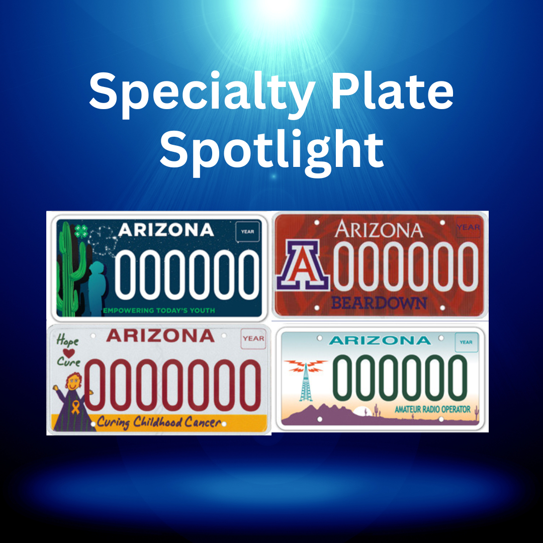 Specialty plates featured in September. 