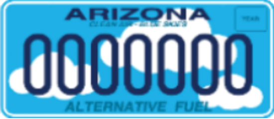 arizona alternative fuel license plate 