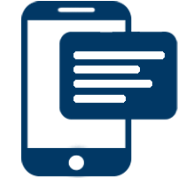 Cell Phone Icon with message overlay