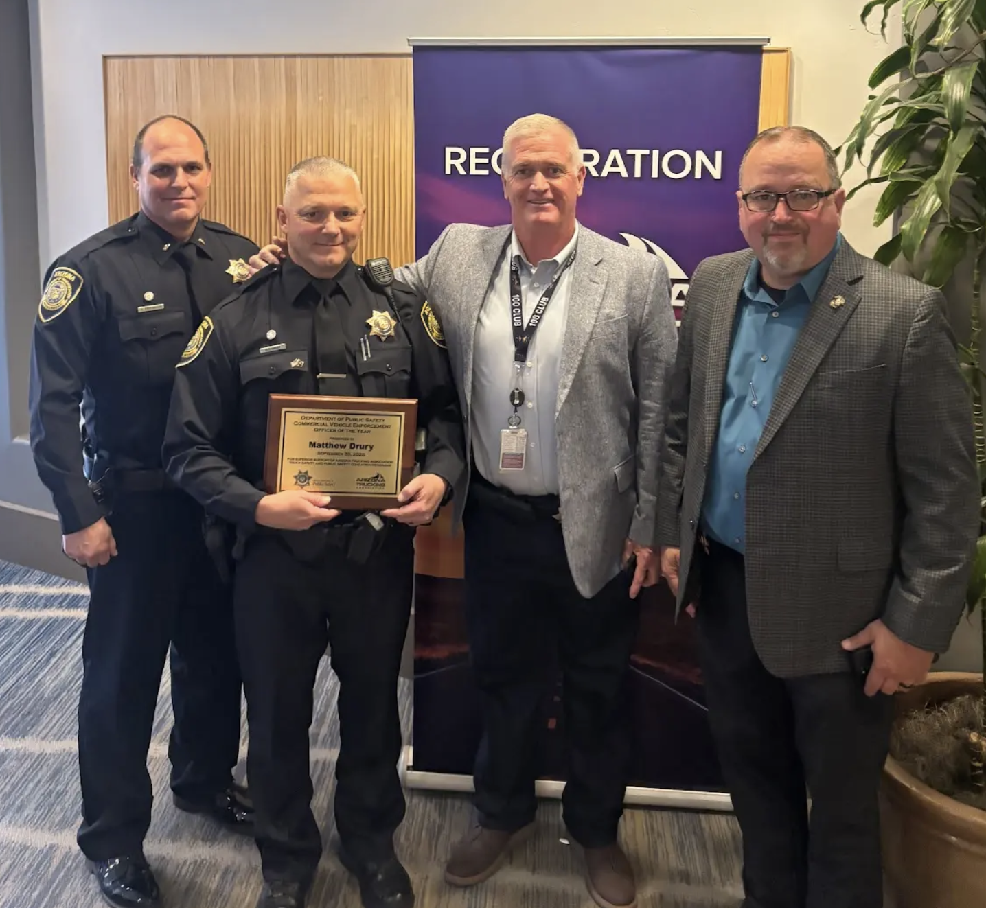 Award-winning ADOT officer and colleagues 