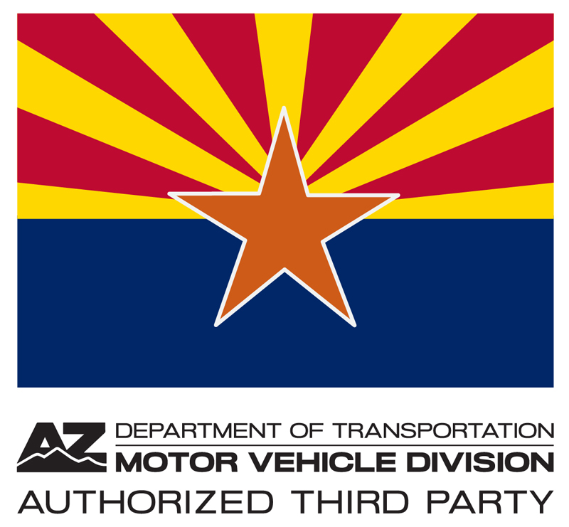 ADOT state flag graphic for authorized third party providers of motor vehicle services