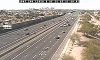 ADOT Operations Center Traffic Camera overlooking freeway traffic