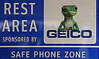Rest Area Safe Phone Zone sign