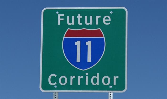 Sign identifying Future I-11 corridor