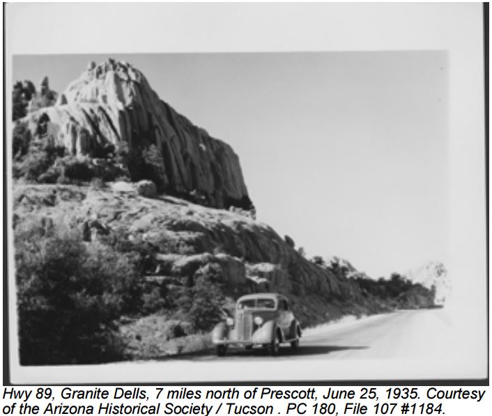 Historic photo of Highway 89 near Prescott