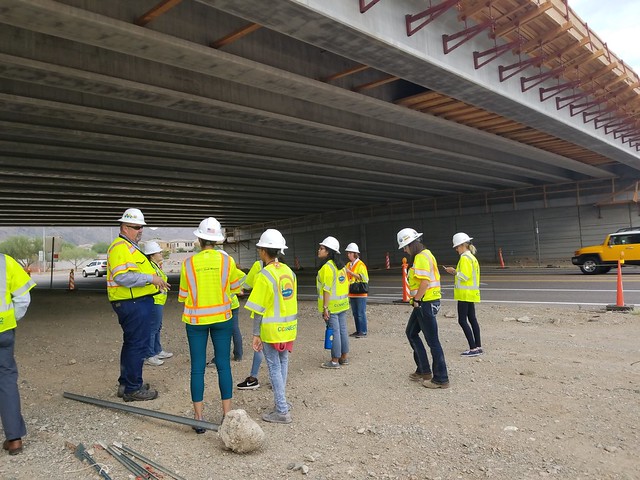Students tour interchange construction site