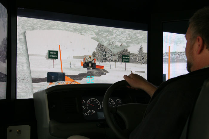 ADOT snowplow operator is training during annual winter workshop 