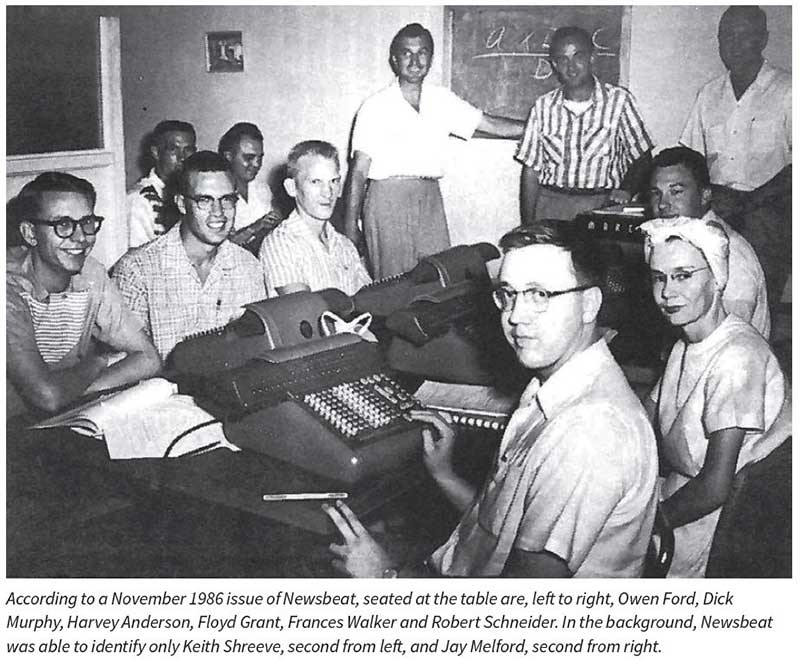 Old photo from Newsbeat of Engineers in Training