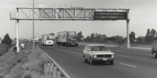 Historic photo of highway sign