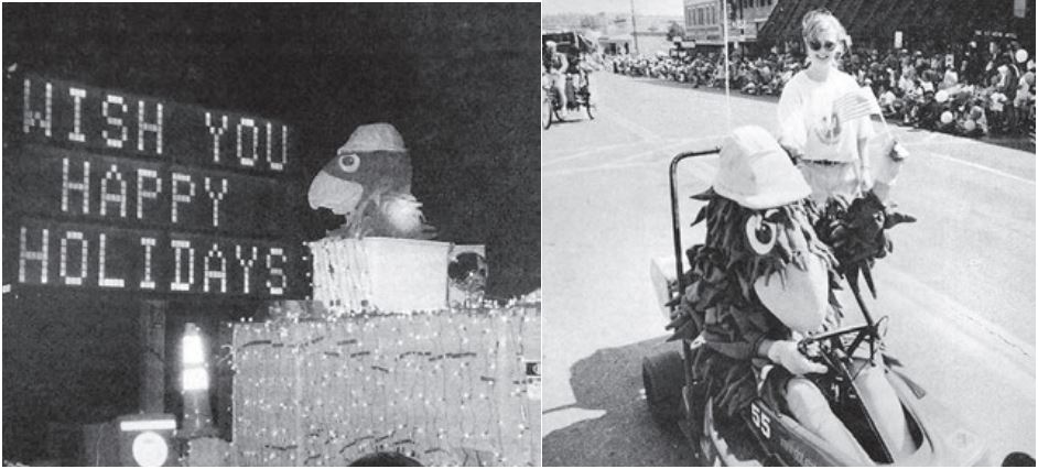 Two black and white images of Highway Hawk