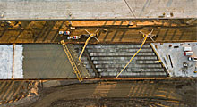 Bridge deck pour seen from above