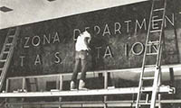 Installation of Arizona Department of Transportation building sign