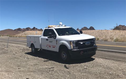 Arizona Department of Transportation pickup truck