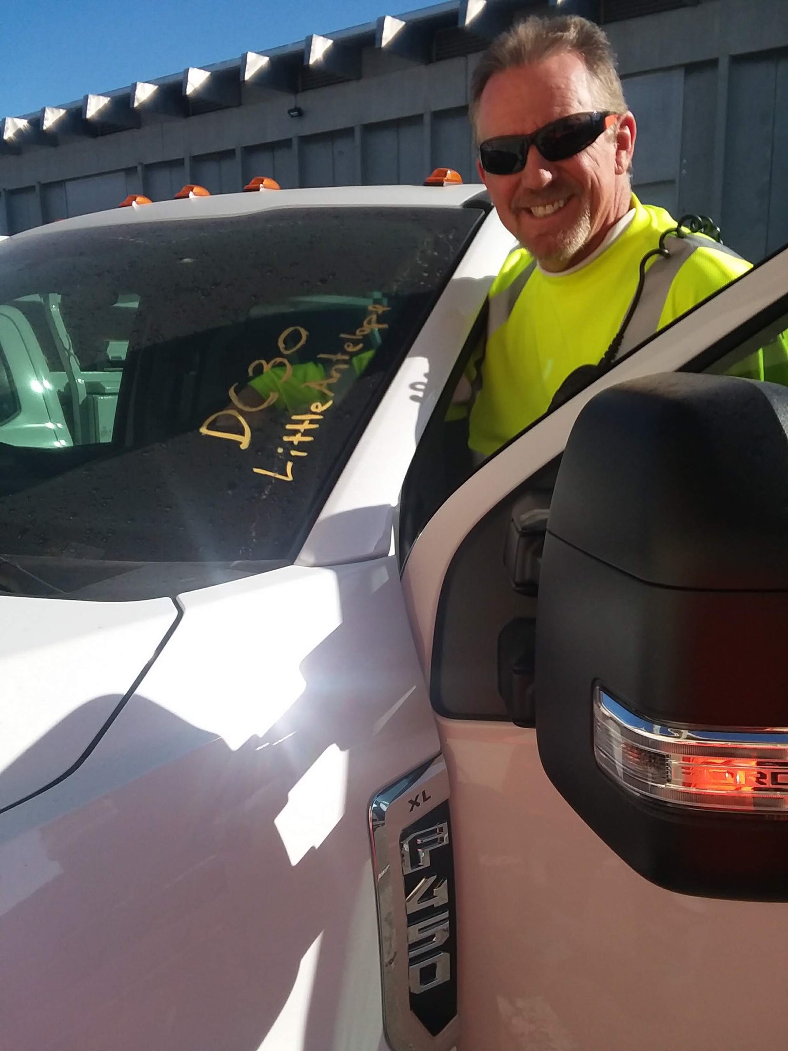 Frank Dorizio with his ADOT truck