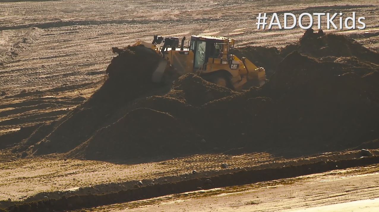 Earthmover truck operating on construction site