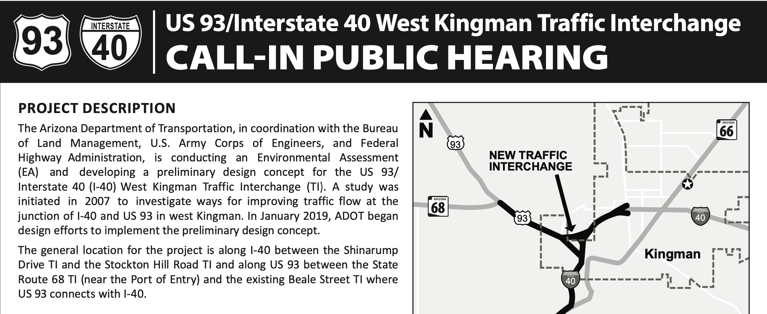 I-40, US 93 traffic interchange project in west Kingman.