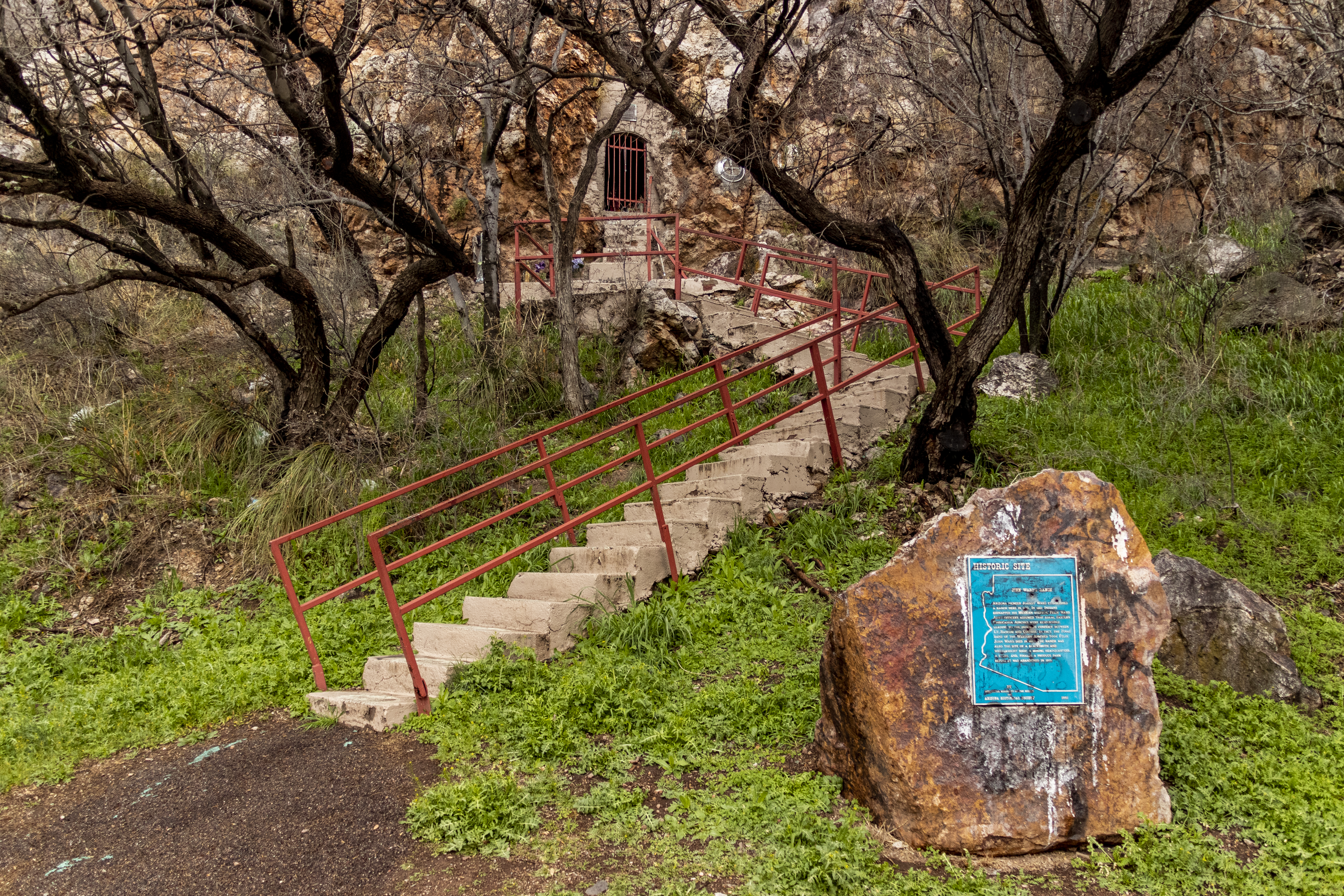 Historical marker on State Route 82 in Southern Arizona