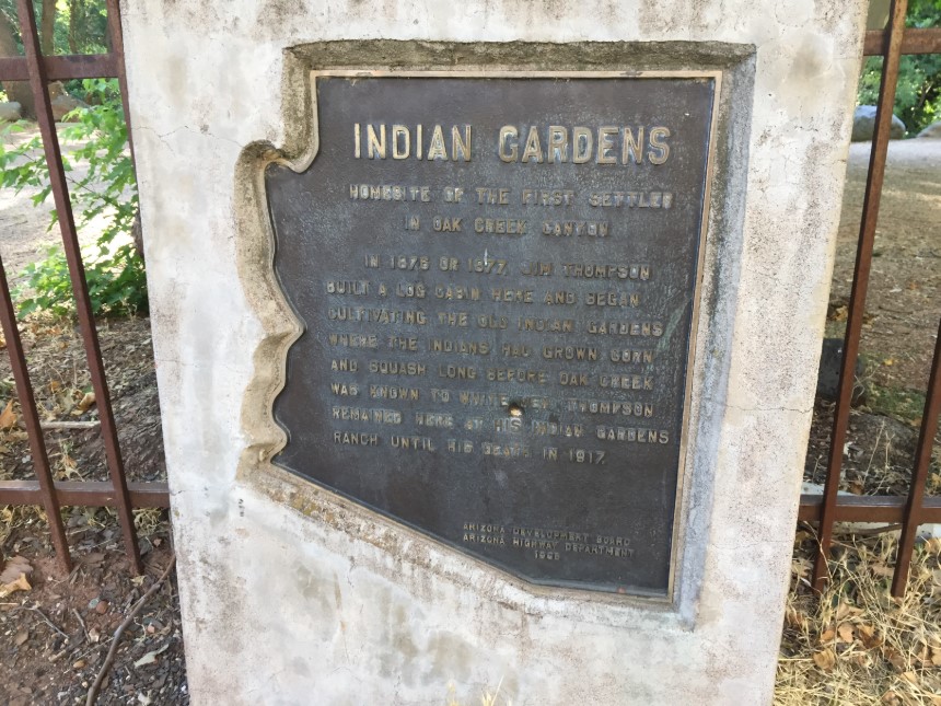 Indian Gardens historical marker
