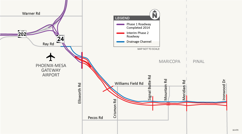 Map of State Route 24 project area