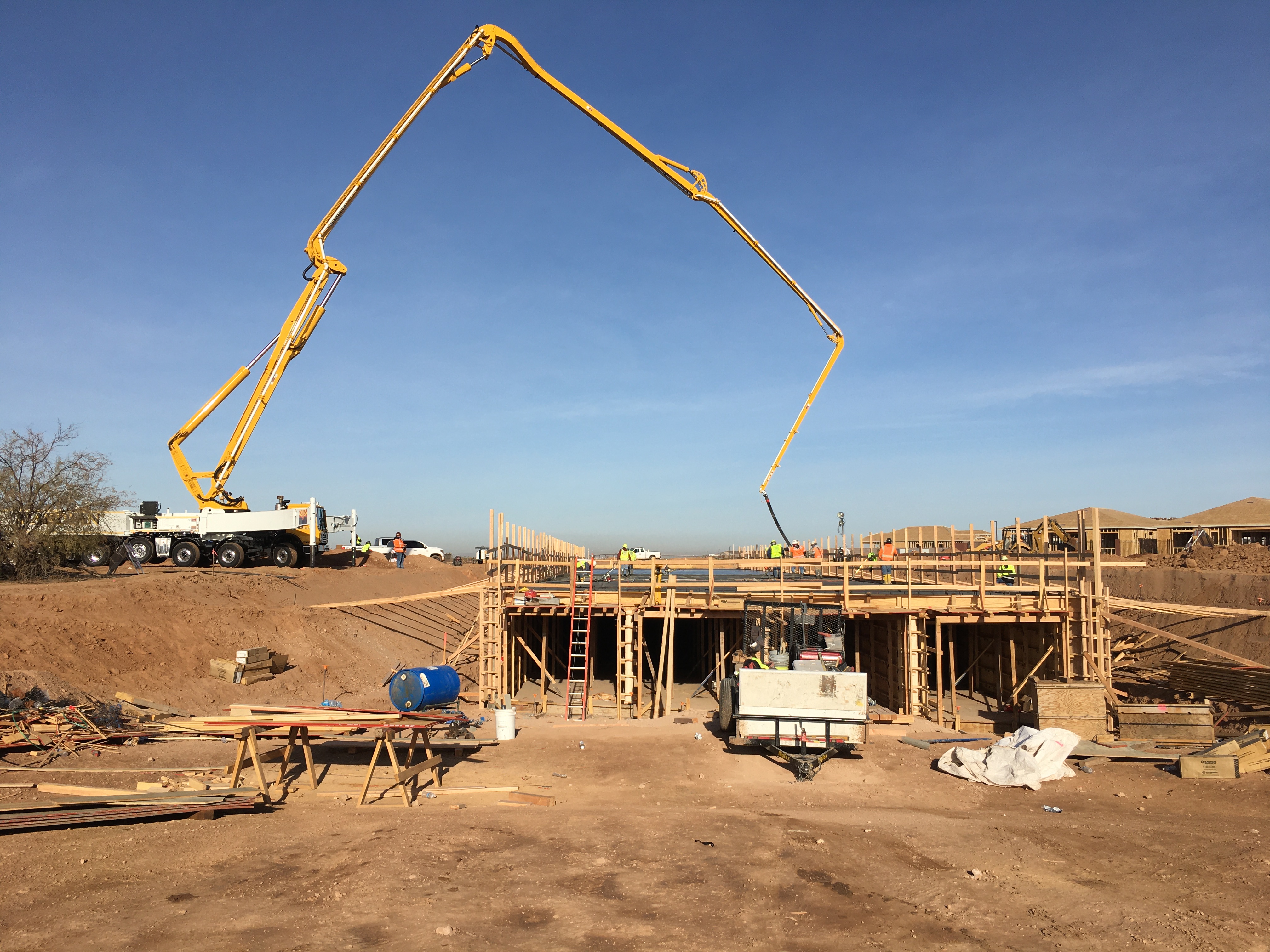 Box culvert under construction
