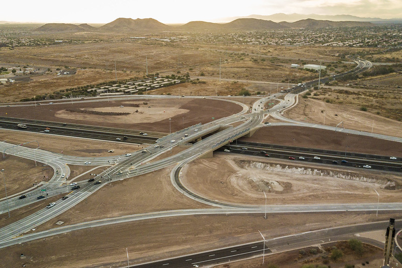 New divergijng diamond interchange at I-17 and Happy Valley Road