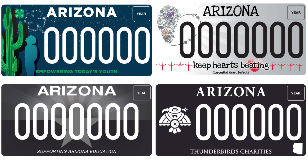 The four specialty plates now available