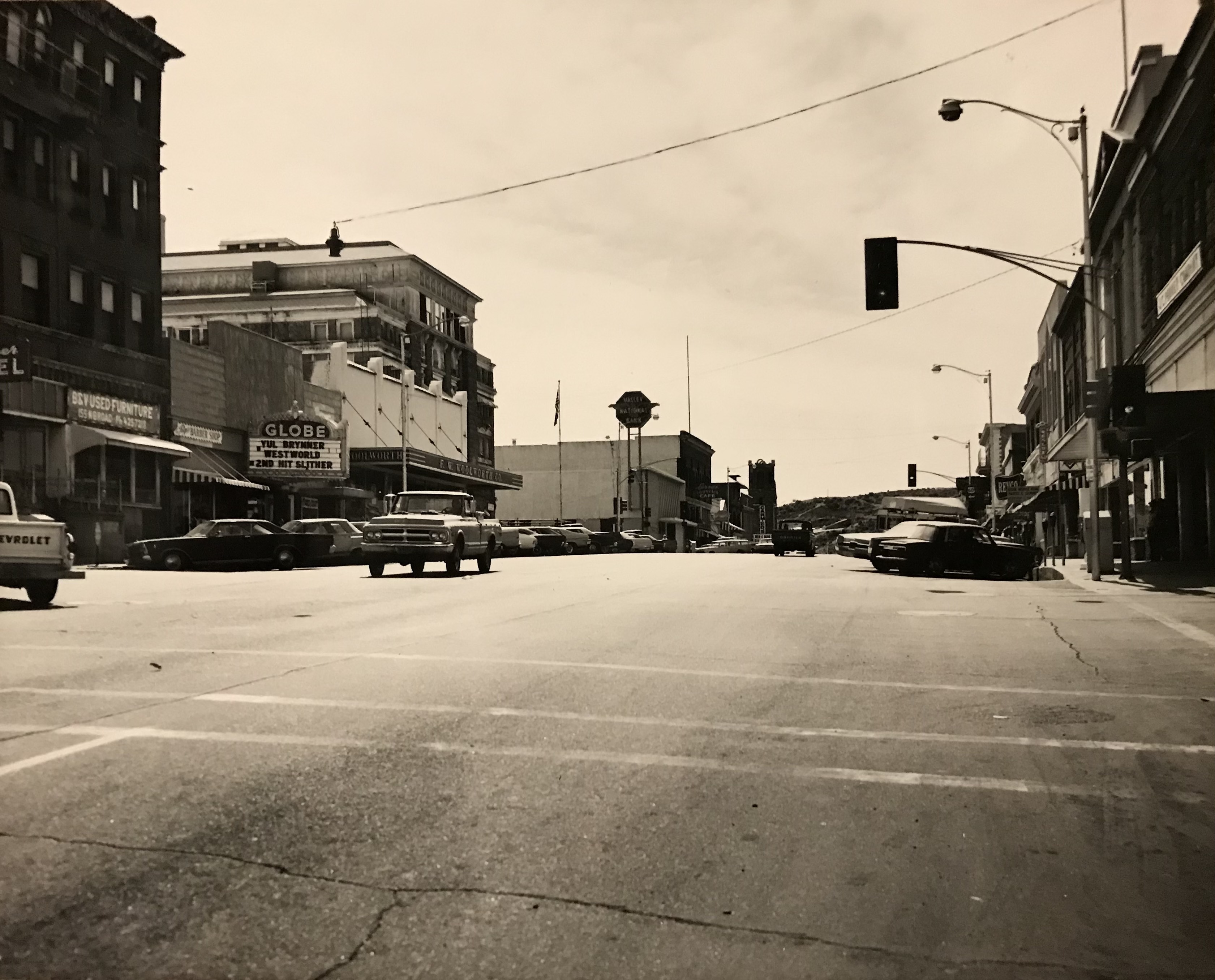 Black and White historic photo of Globe